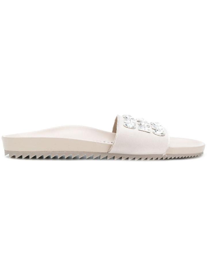 Pedro Garcia Jewelled Sliders - Neutrals