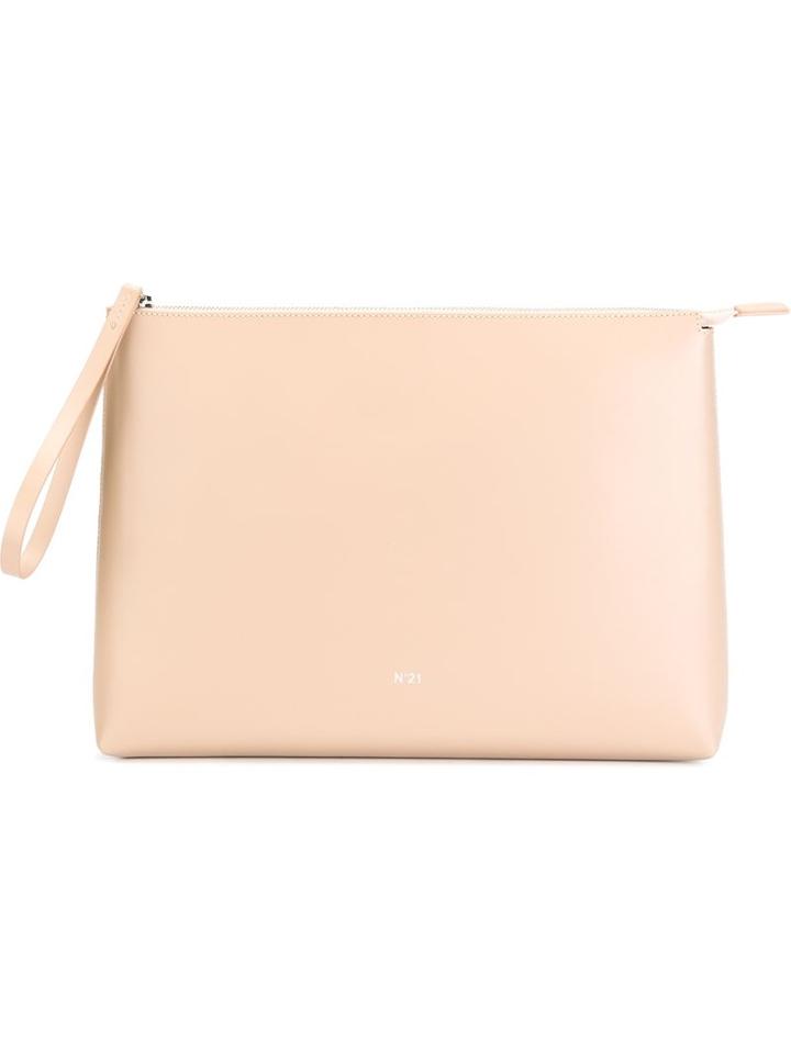 No21 Zipped Clutch, Women's, Nude/neutrals