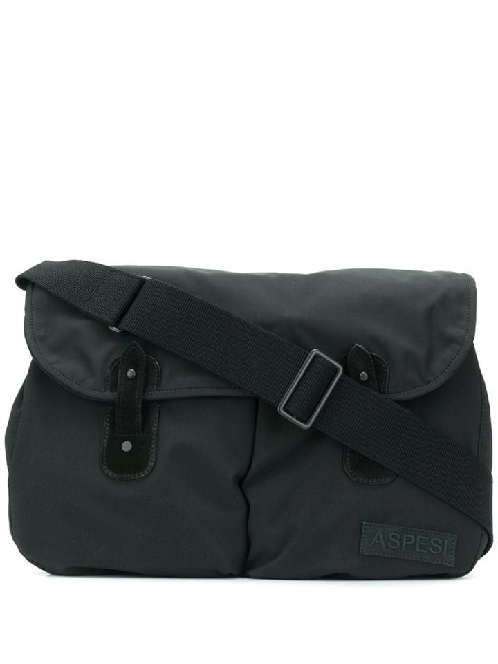 Aspesi Medium Shoulder Bag - Black