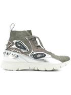 Valentino Valentino Garavani Embroidered High-top Sneakers - Grey