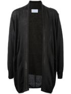 Estnation - Long Open Cardigan - Men - Linen/flax - M, Brown, Linen/flax