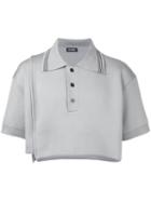 Cropped Polo Shirt - Men - Polypropylene - One Size, Grey, Polypropylene, Raf Simons