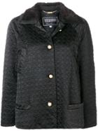 Versace Vintage 1990's Geometric Quilt Jacket - Black