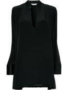 Kacey Devlin Tapered Plunge Mini Dress - Black