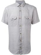 Eleventy Short Sleeve Shirt, Men's, Size: 43, Grey, Linen/flax