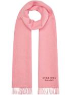 Burberry Embroidered Cashmere Fleece Scarf - Pink
