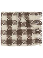 Our Legacy Fringed Check Scarf - Neutrals