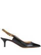 Francesco Russo Slingback Kitten Heels - Black