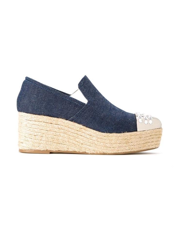 Andrea Bogosian Wedge Slippers - Blue