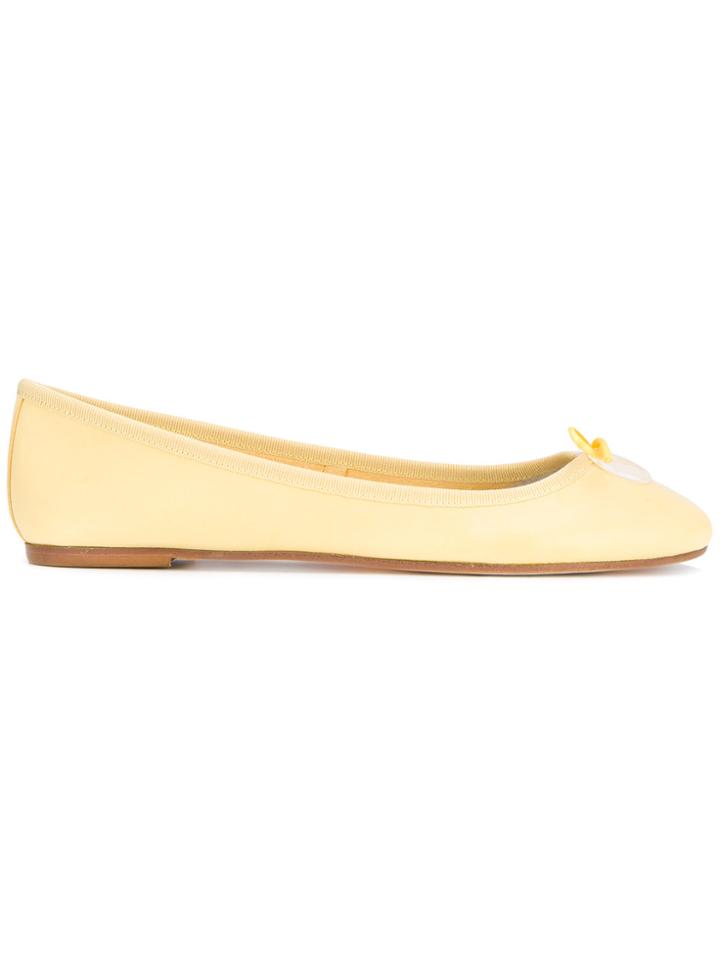 Anna Baiguera Bow Toe Ballerinas - Yellow & Orange
