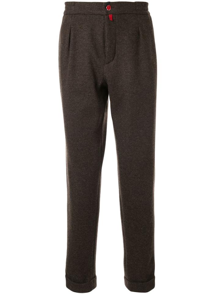 Kiton Straight-leg Trousers - Brown