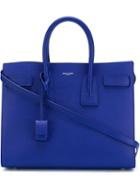 Small 'sac De Jour' Tote, Women's, Blue, Leather, Saint Laurent