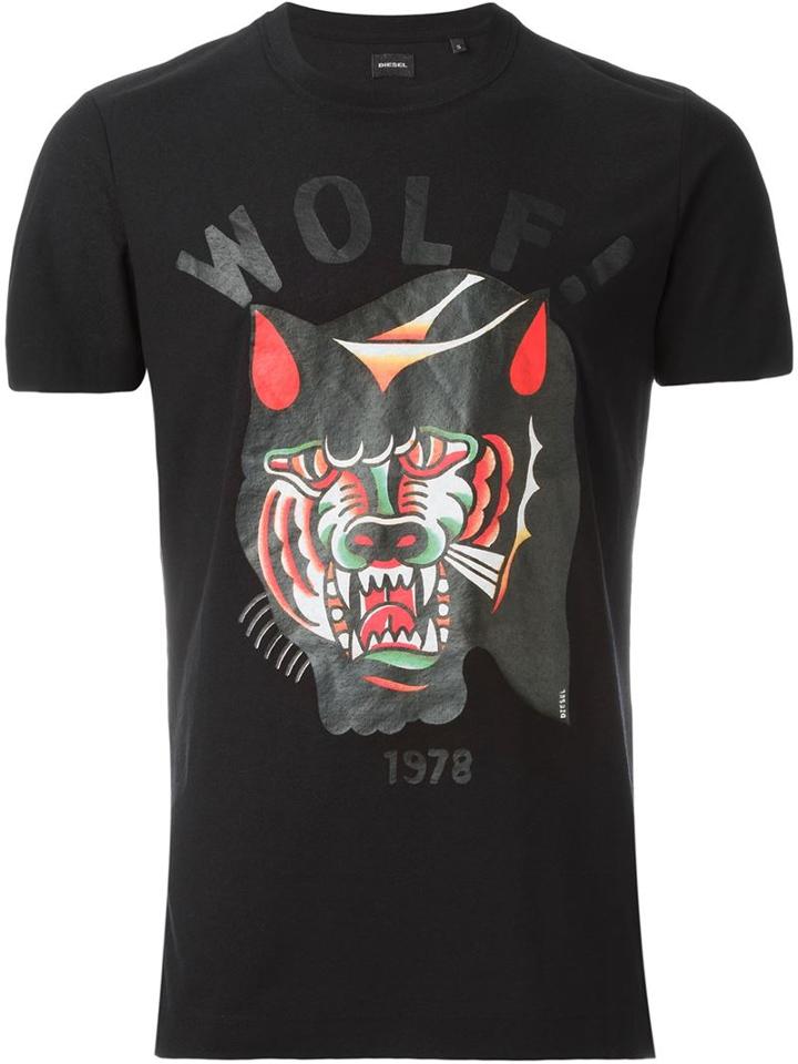 Diesel T-diego-ac T-shirt, Men's, Size: S, Black, Polyester/cotton