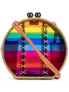 Wai Wai Rainbow Stripe Circle Shoulder Bag - Multicolour