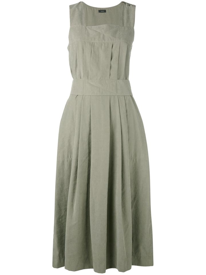Joseph Pleated Front Dress - Green