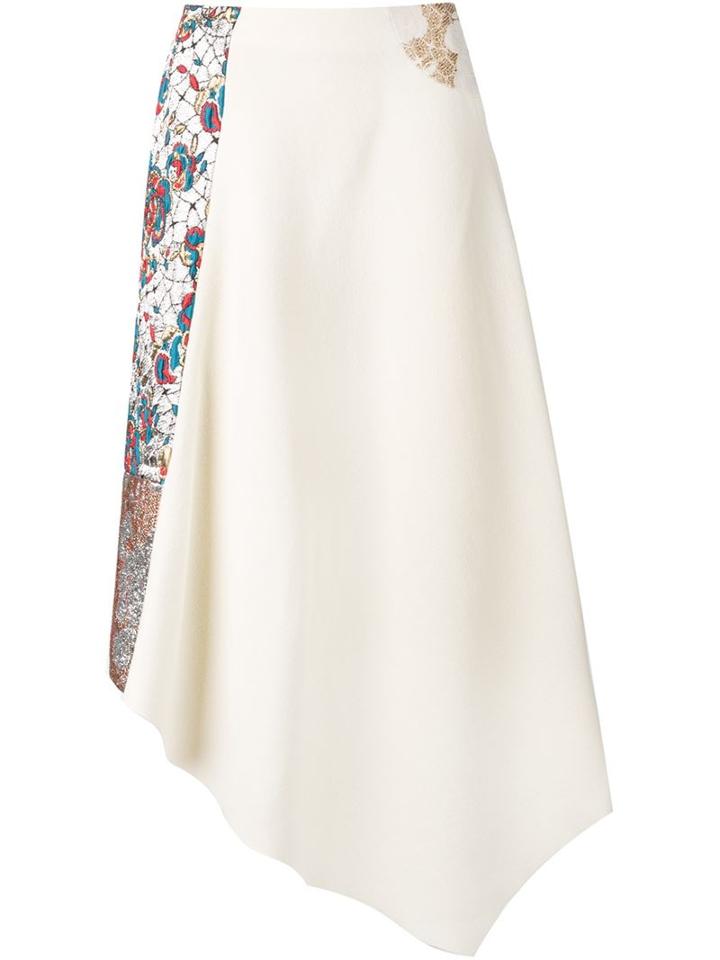 Stella Mccartney 'belinda' Skirt, Women's, Size: 40, White, Silk/polyamide/polyester/wool