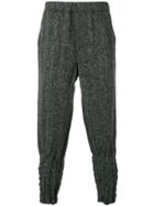 Issey Miyake Men Textured Tapered Trousers - Black