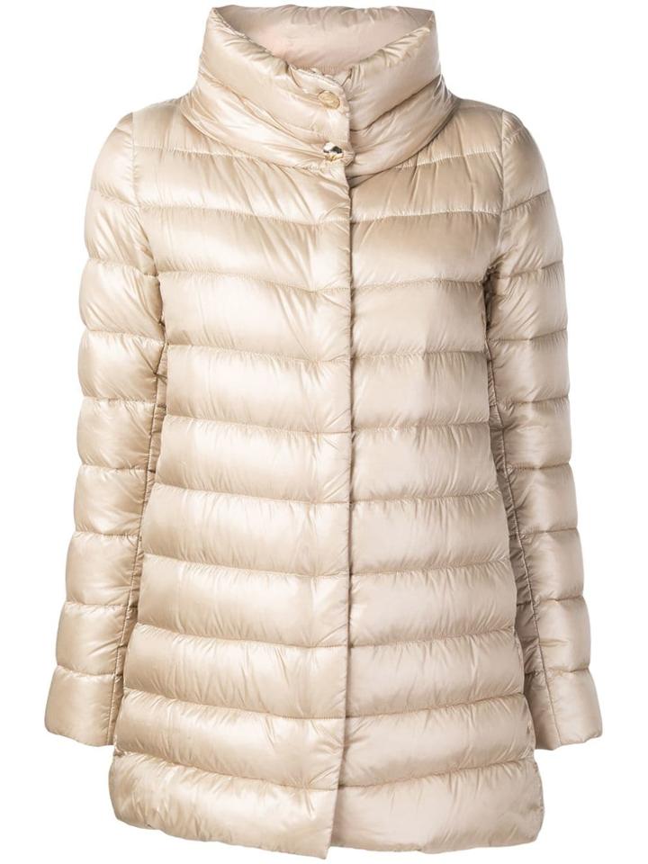 Herno Straight-fit Padded Coat - Neutrals