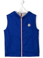 Moncler Kids Hooded Vest, Boy's, Size: 14 Yrs, Blue