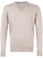 Eleventy V Neck Sweatshirt - Nude & Neutrals