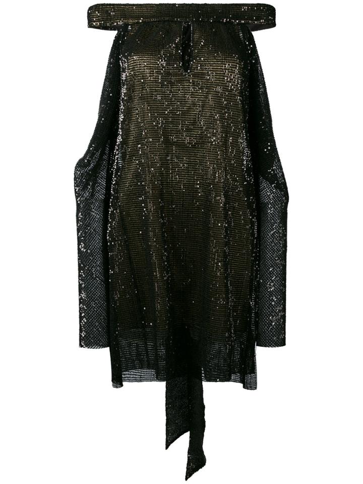 La Mania Sequin Embellished Dress - Black