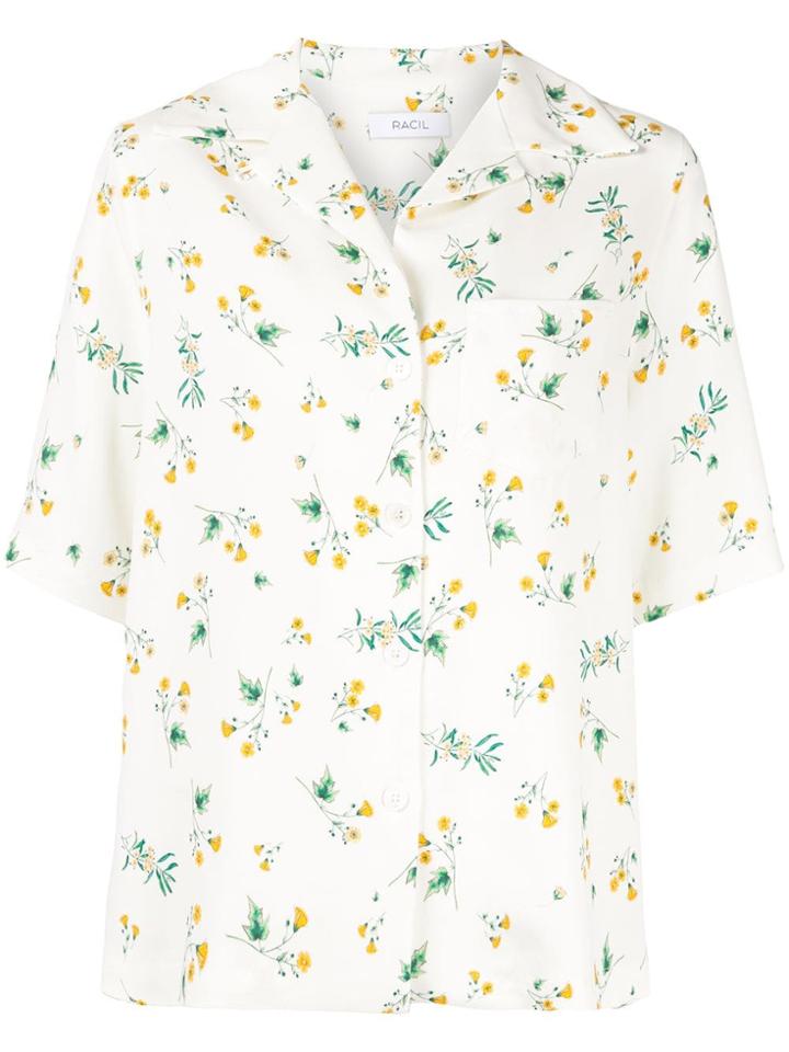 Racil Floral Print Shirt - White