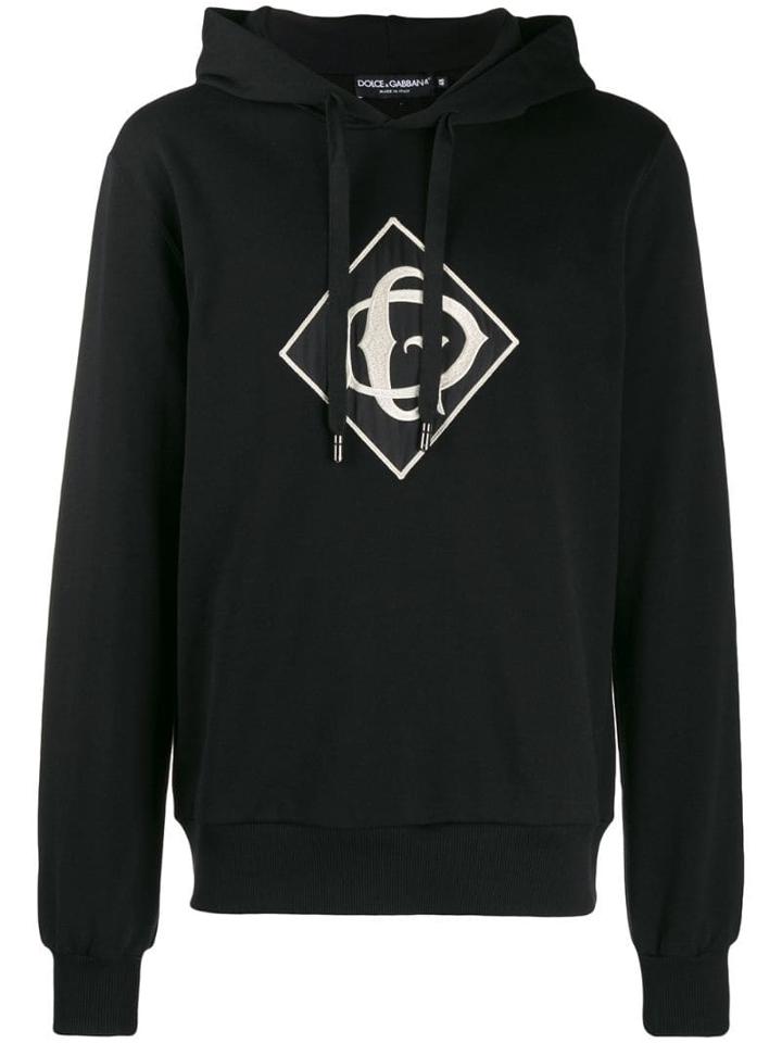 Dolce & Gabbana Dg Embroidery Hoodie - Black