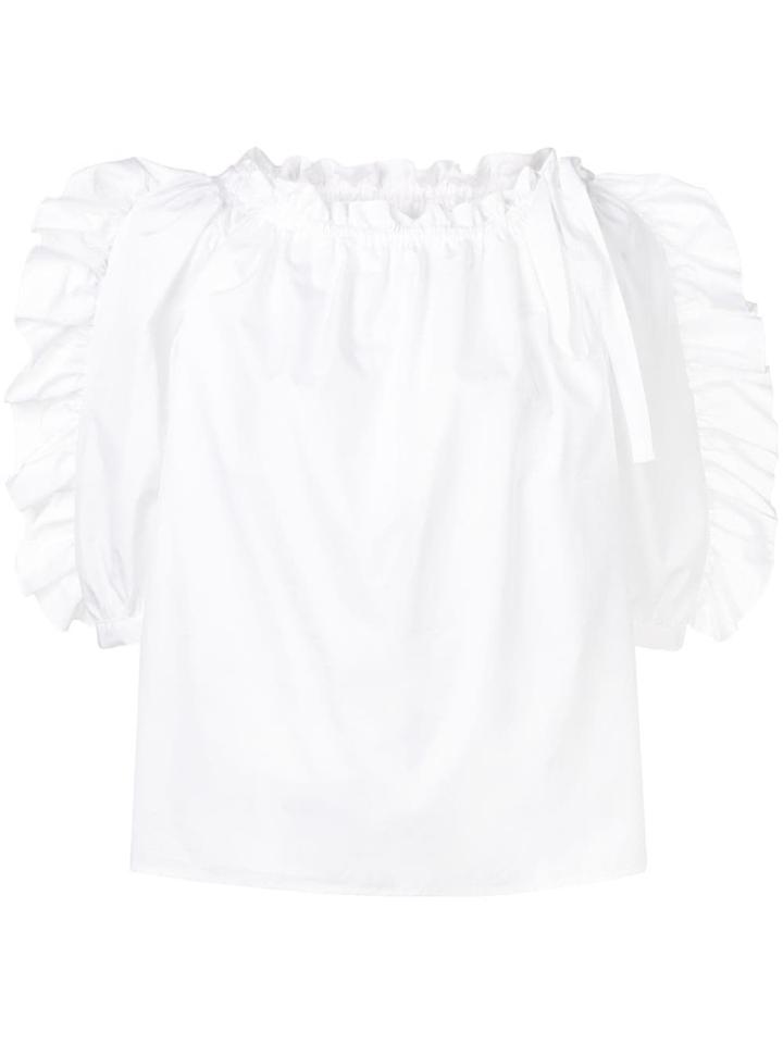 See By Chloé Ruffle-trim Short Sleeve Blouse - White