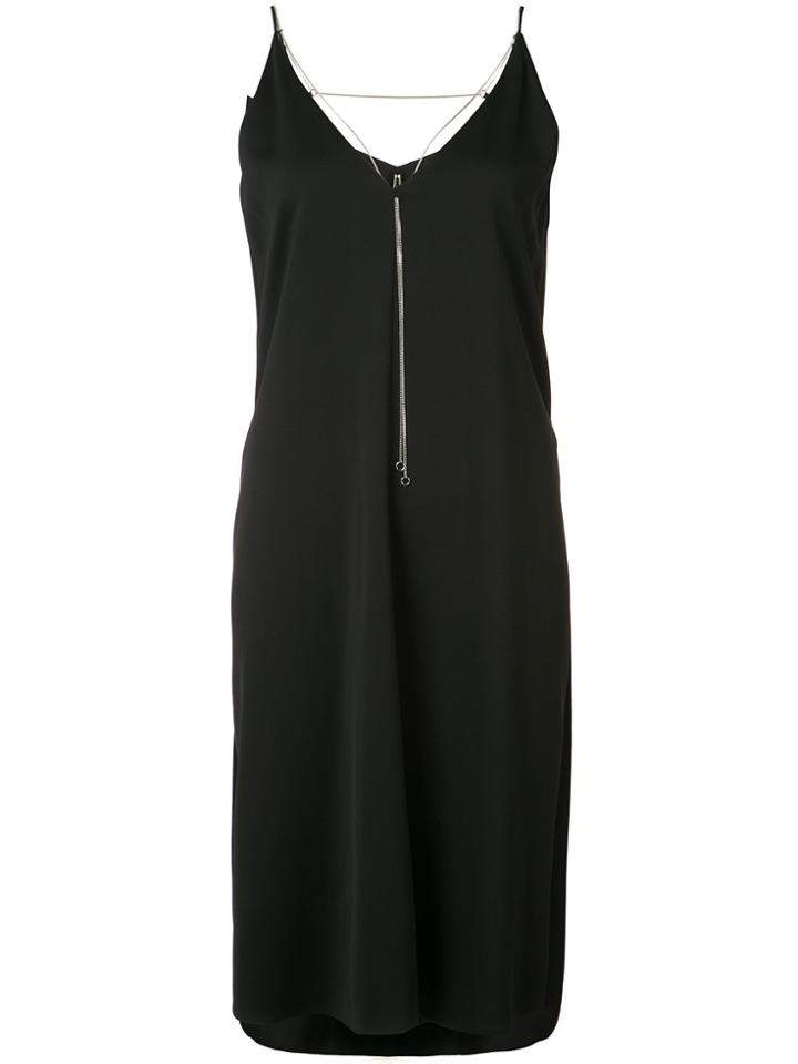 Alexander Wang Draped Chain Accent Dress - Black