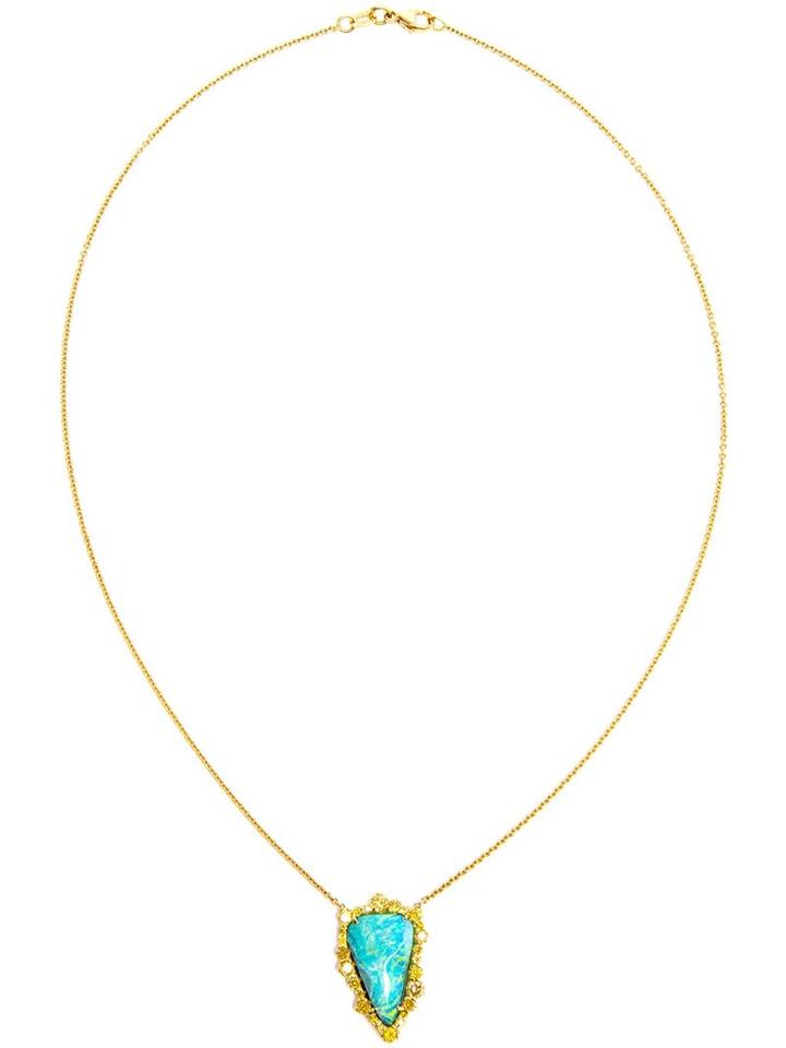 Kimberly Mcdonald 18kt Yellow Gold Opal Boulder Necklace