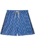 Gucci Gg Technical Jersey Shorts - Blue