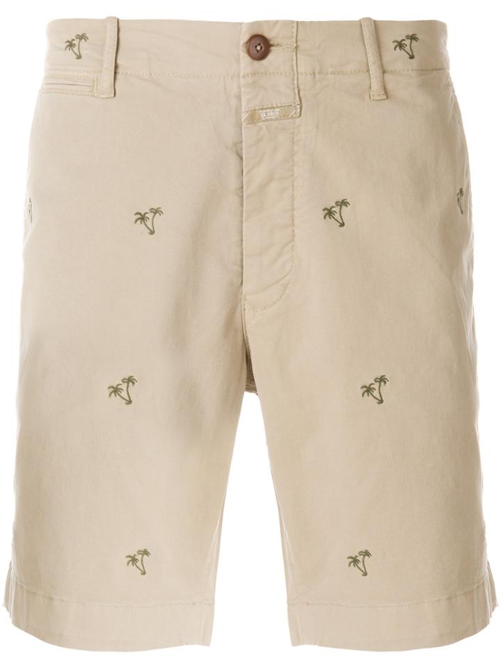 Closed Palm Tree Shorts - Nude & Neutrals