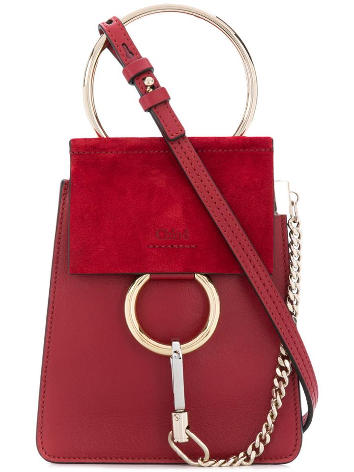 Chloé Faye Small Bracelet Bag - Red