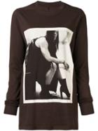 Rick Owens Drkshdw Long Sleeve T-shirt - Brown