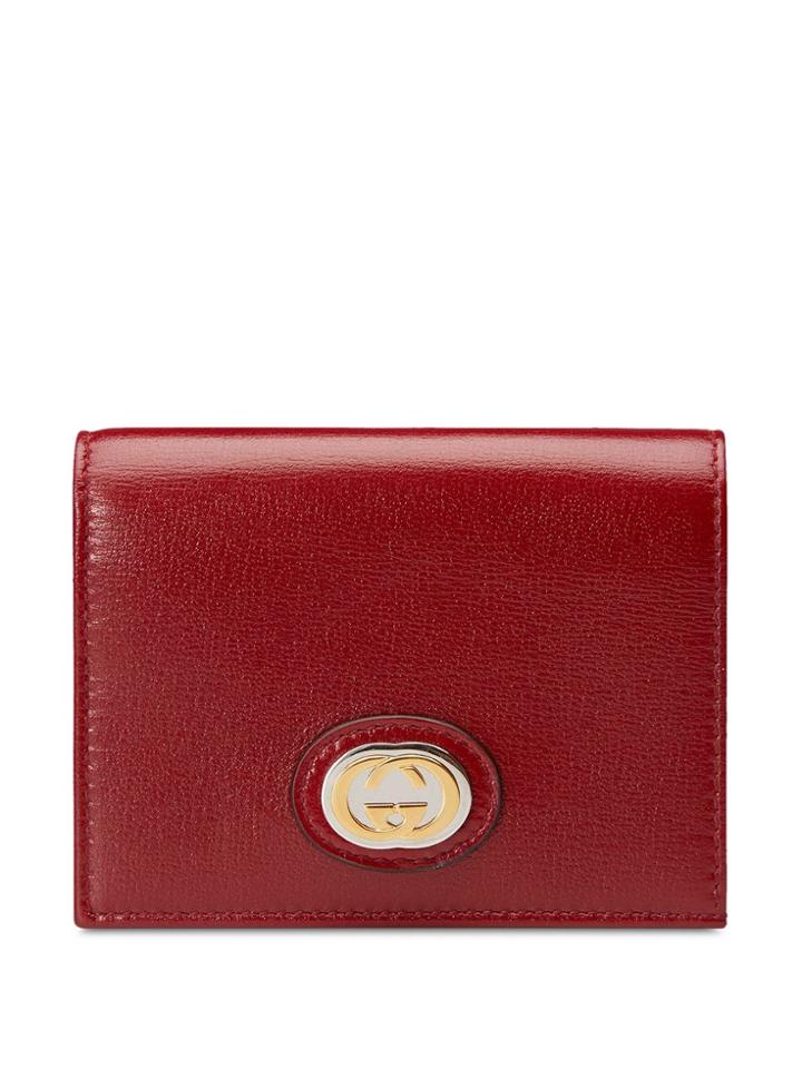 Gucci Gg Tri-fold Purse - Red