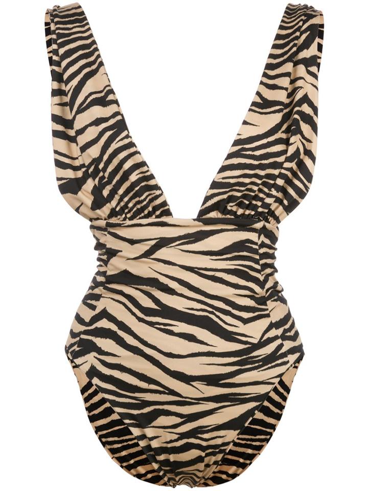 Nicholas Zebra Print One-piece - Black