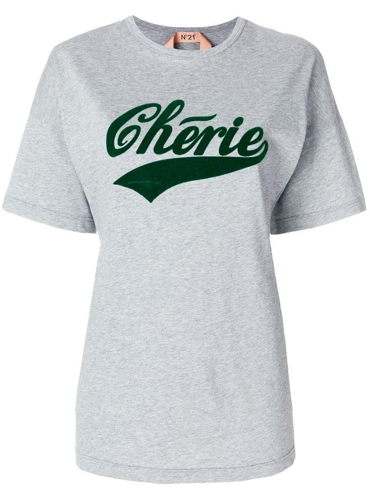 Nº21 Cherie Oversized T-shirt - Grey