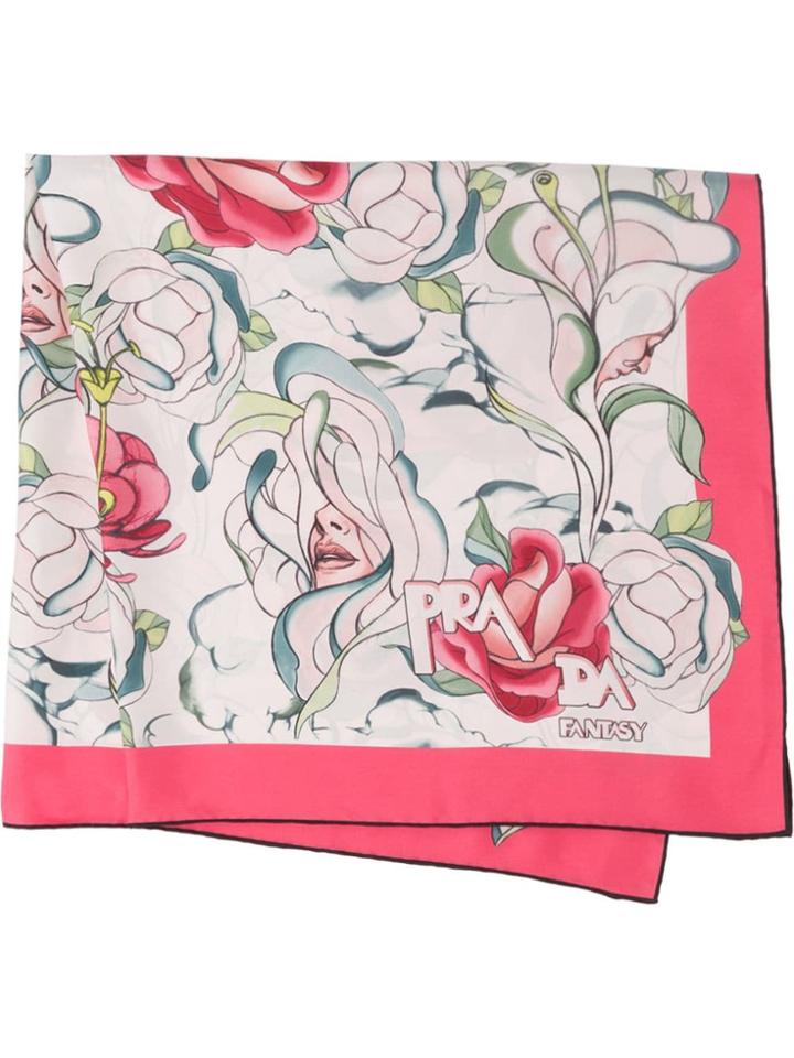 Prada Fantasy Silk Foulard - Pink