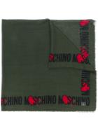 Moschino Heart Logo Scarf - Green