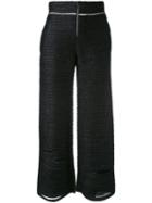 Aviù - Distressed Cropped Trousers - Women - Cotton/polyamide/polyester/spandex/elastane - 48, Black, Cotton/polyamide/polyester/spandex/elastane