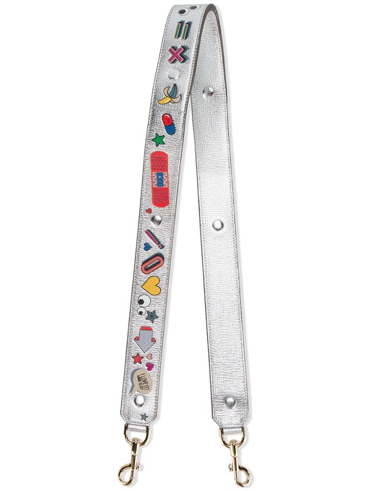 Anya Hindmarch All Over Stickers Metallic Bag Strap