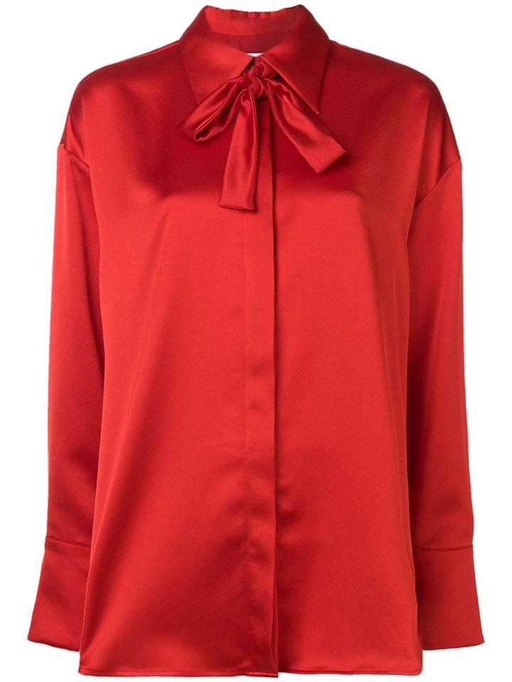 Msgm Printed Satin Shirt - Red