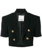 Pinko Double Breasted Cropped Jacket - Black