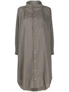 Zucca Striped Shirt Dress - Grey