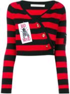 Ashley Williams Striped Bad Mood Wrap Sweater