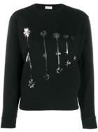 Saint Laurent Palm Tree Print Sweatshirt - Black