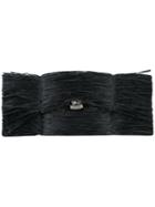 Mm6 Maison Margiela - Long Clutch Bag - Women - Jute - One Size, Women's, Black, Jute