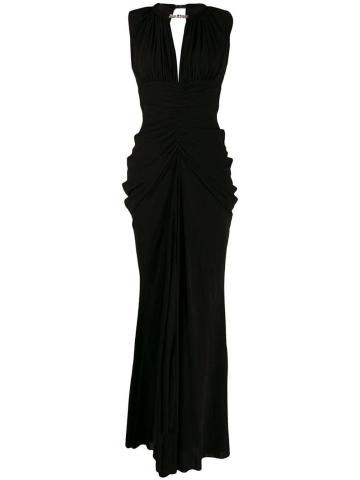 Alexander Mcqueen Pleated Waist Dress - Black