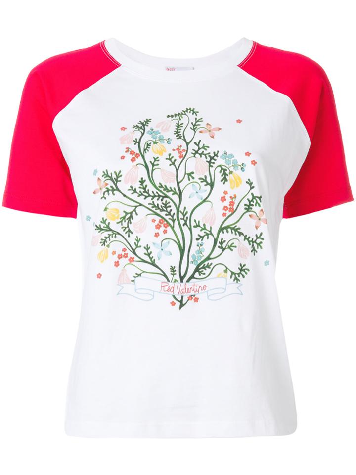 Red Valentino Printed Raglan T-shirt - White