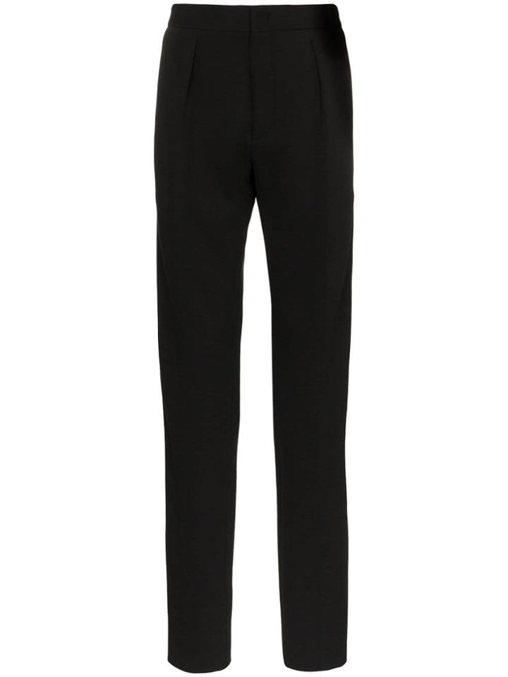 Fendi Ff Ticker Tape Logo Trousers - Black